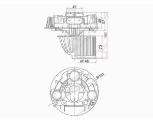 Моторчик печки RENAULT DUSTER/LOGAN/SANDERO 1.4/1.6/1.5dCi '04=>без АC/NISSAN MICRA/NOTE '02-10 st6001547691 Sat
