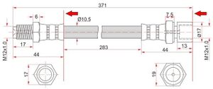 Шланг тормозной задний Таиланд   8200 промежуточный st9691233705 Sat