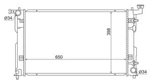 Радиатор двигателя Toyota JZ Transit SAT ty0003sv50 ty0003sv50 Sat