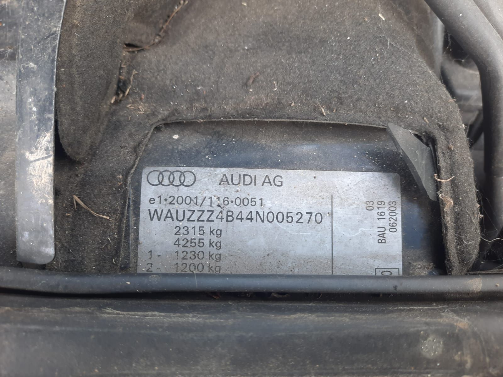 Б/У 8E0407506A Рычаг передний правый Audi A6 C5 (1997-2005) дефект пыльника Проверочный срок устанав bu6a1918688 Б/У запчасти