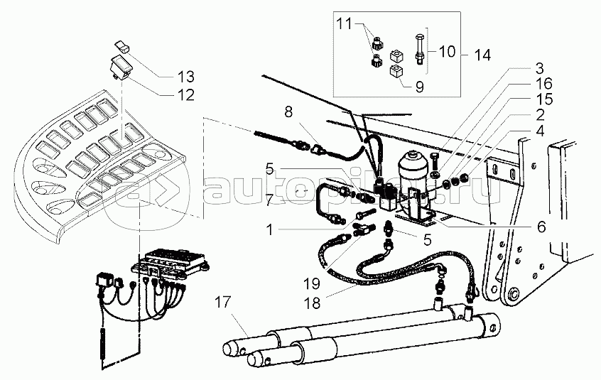 Excluding Device For Additional Cilinder Of Cutt