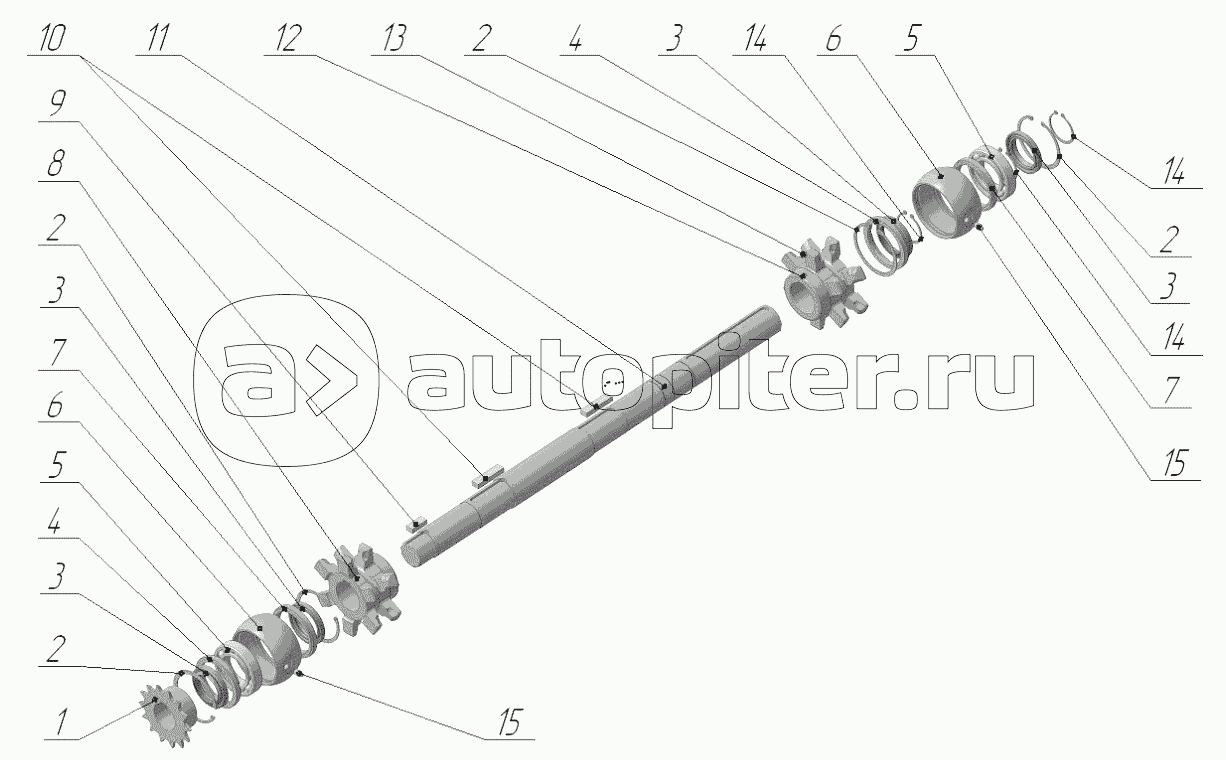 Вал привода транспортера РУ-10.05.00.000