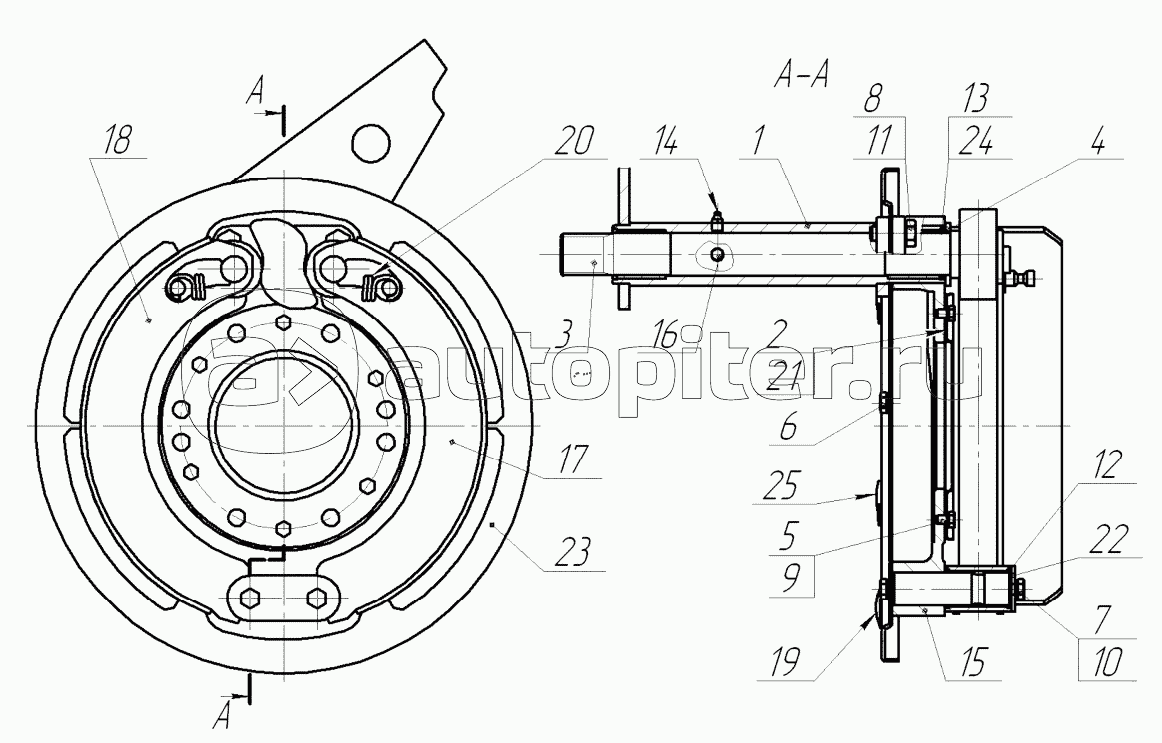 Тормоз 420х160 (МТУ-15.03.03.000 / МТУ-15.03.03.000-01)