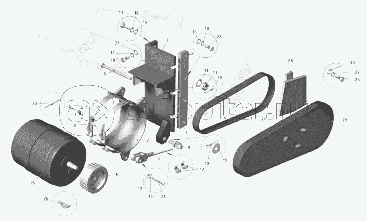 Установка генератора (75306-3700005);Mounting of generator (75306-3700005)