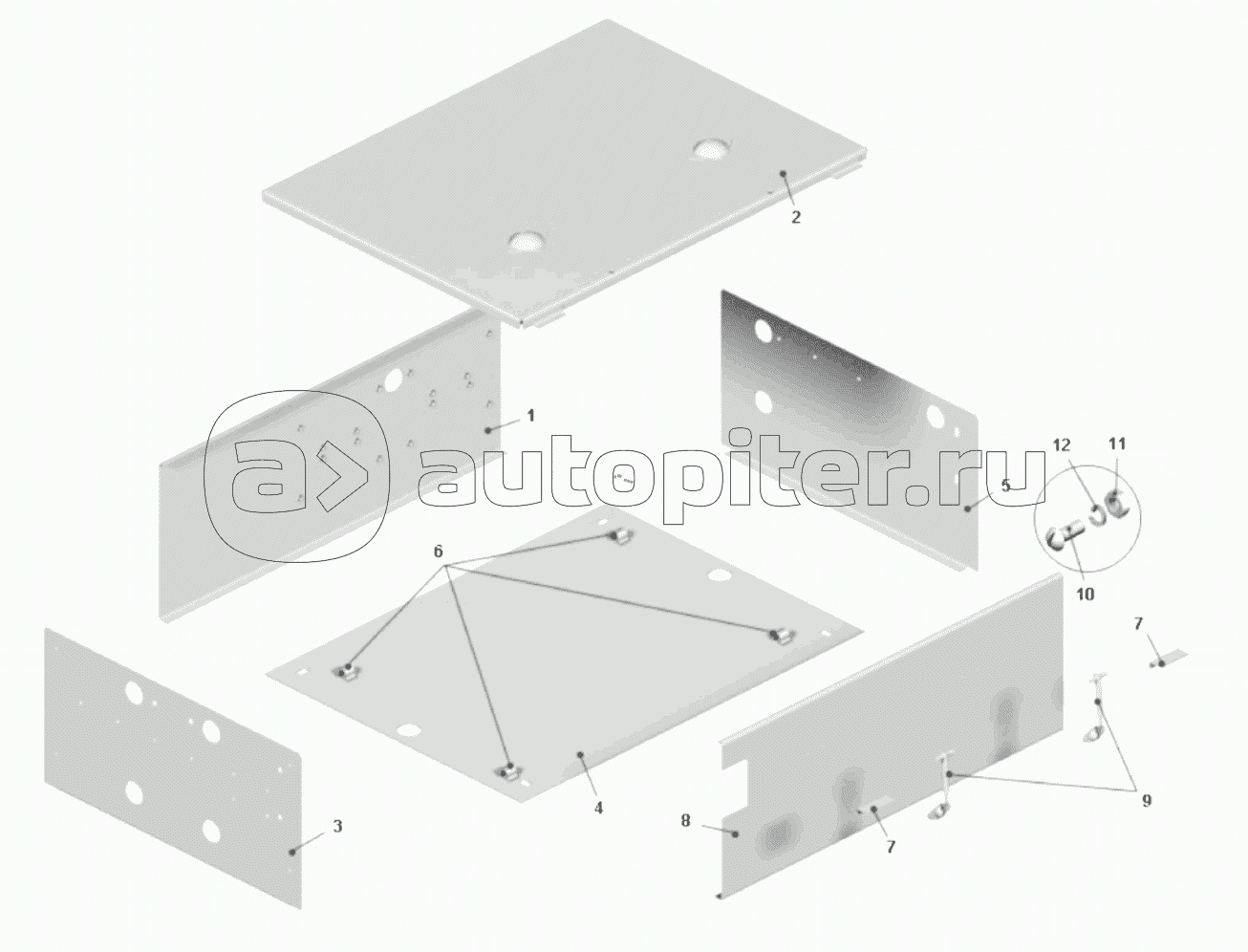 Ящик аккумуляторных батарей (75306-3748010-10);Box of storage batteries (75306-3748010-10)
