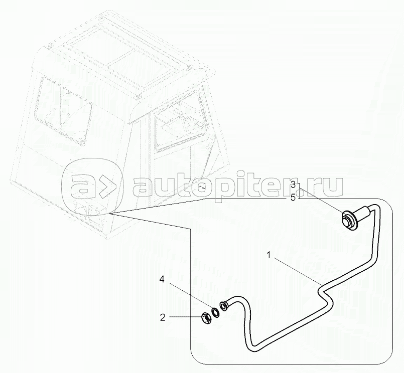 Монтаж проводов системы смазки “ Lincoln” в кабине (75137-3700051);Arrangement of wiring of “Lincoln” lubrication system in the cabin (75137-3700051)