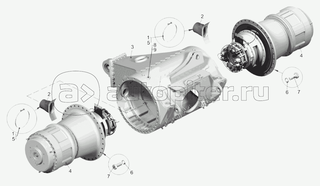 Мост задний (75303-2400010-01, 75306-2400010-31);Rear axle (75303-2400010-01, 75306-2400010-31)