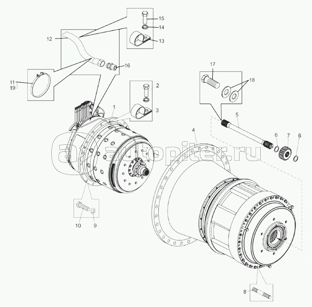 Электромотор-колесо (75306-3112010-30, 75306-3112010-60, 75306-3112010-90);Wheel motor (75306-3112010-30, 75306-3112010-60, 75306-3112010-90)