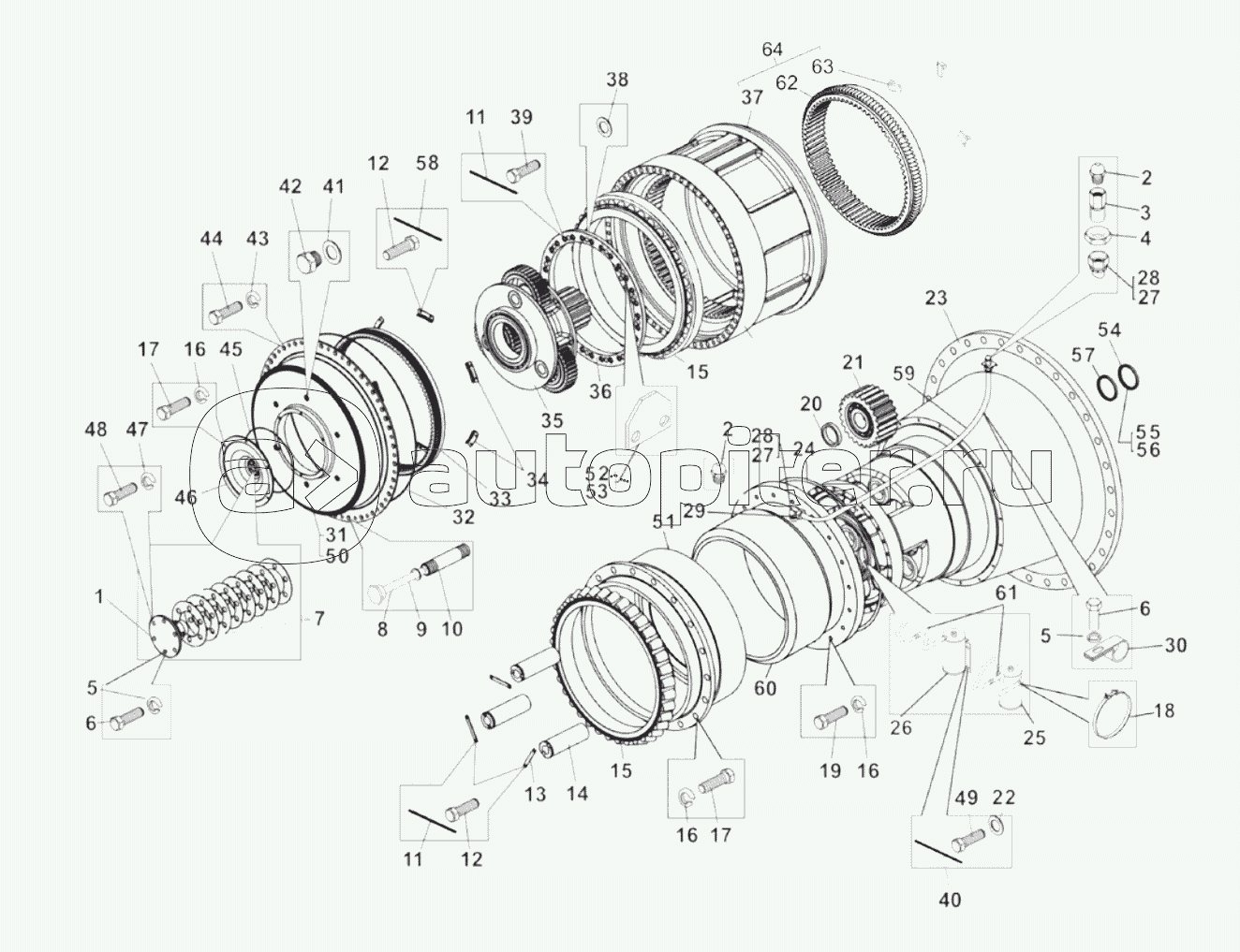 Редуктор электромотор-колеса (75306-2405010-10);Wheel motor reduction unit (75306-2405010-10)