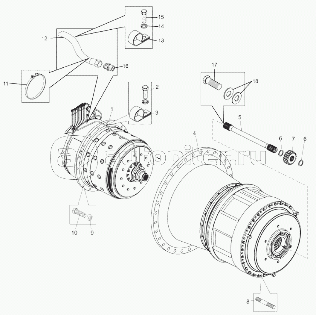 Электромотор-колесо (75307-3112010-10, 75312-3112010, 75309-3112010);Wheel motor (75307-3112010-1075312-3112010, 75309-3112010)