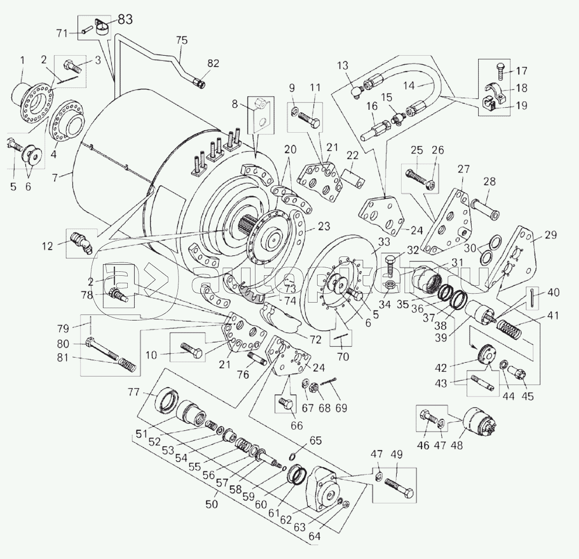 Электродвигатель тяговый (75307-2103004, 75309-2103004);Traction electric motor (75307-2103004, 75309-2103004)