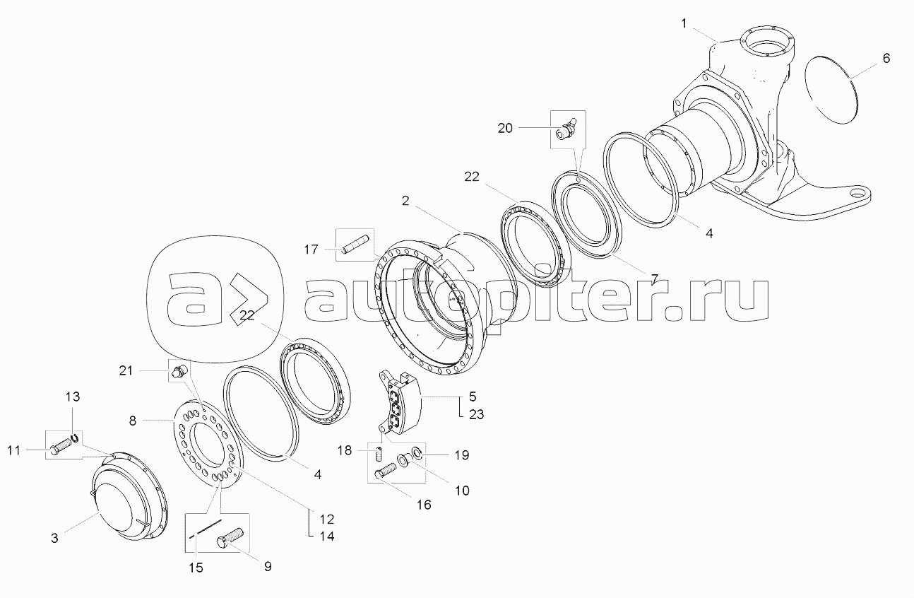 Кулак поворотный левый (75306-3001008-10);Cam swivel, LH (75306-3001008-10)