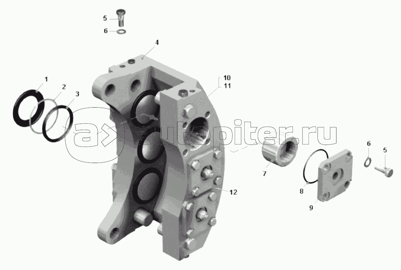 Корпус тормоза (75570-3501080);Brake body (75570-3501080)