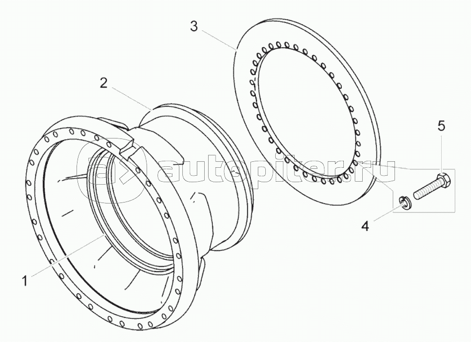 Ступица переднего колеса (75306-3103010);Front wheel hub (75306-3103010)