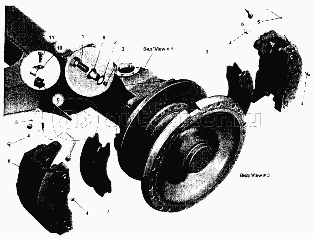 Установка рабочих тормозных механизмов;Mounting of service brake mechanisms