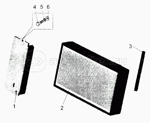 Установка салонного фильтра;Mounting of cab filter
