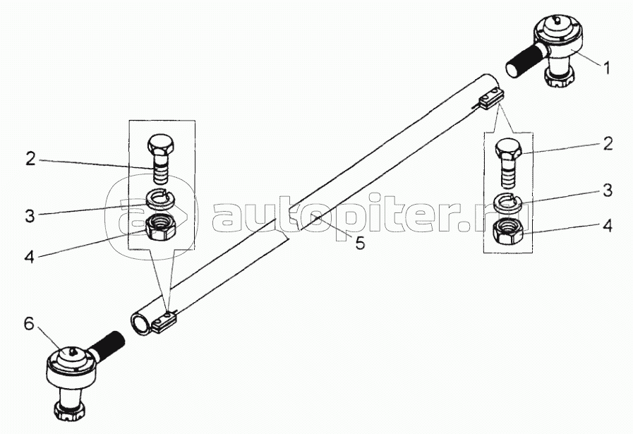Тяга рулевой трапеции;Steering linkage rod
