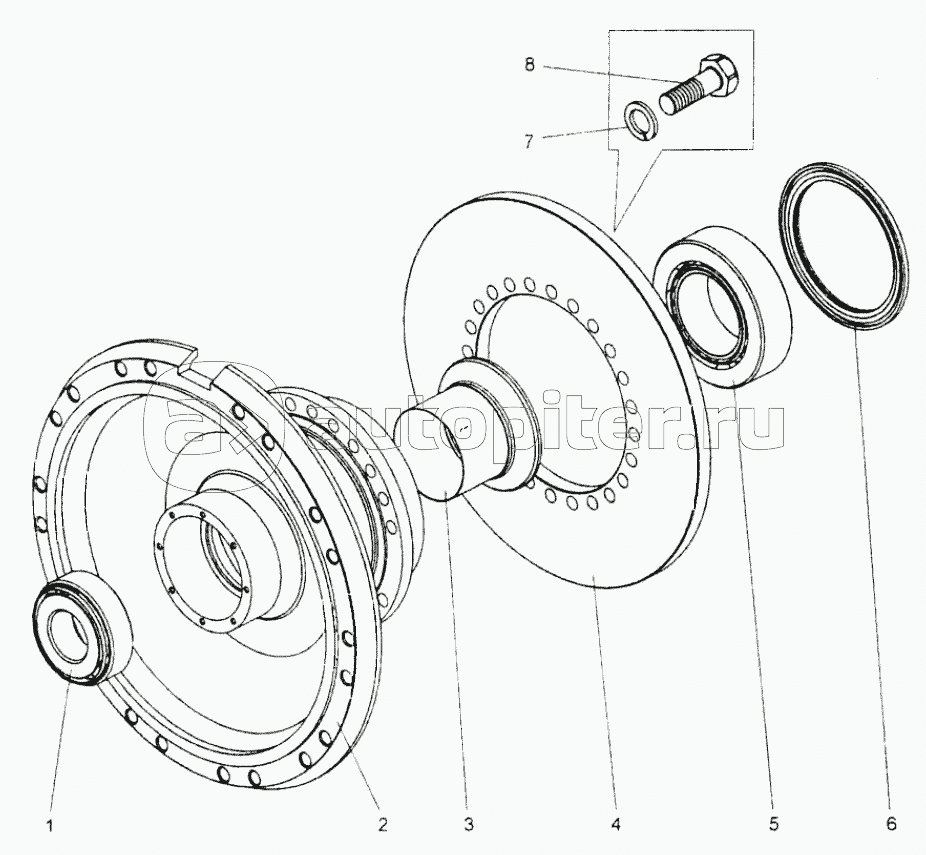 Ступица переднего колеса;Front wheel hub assy