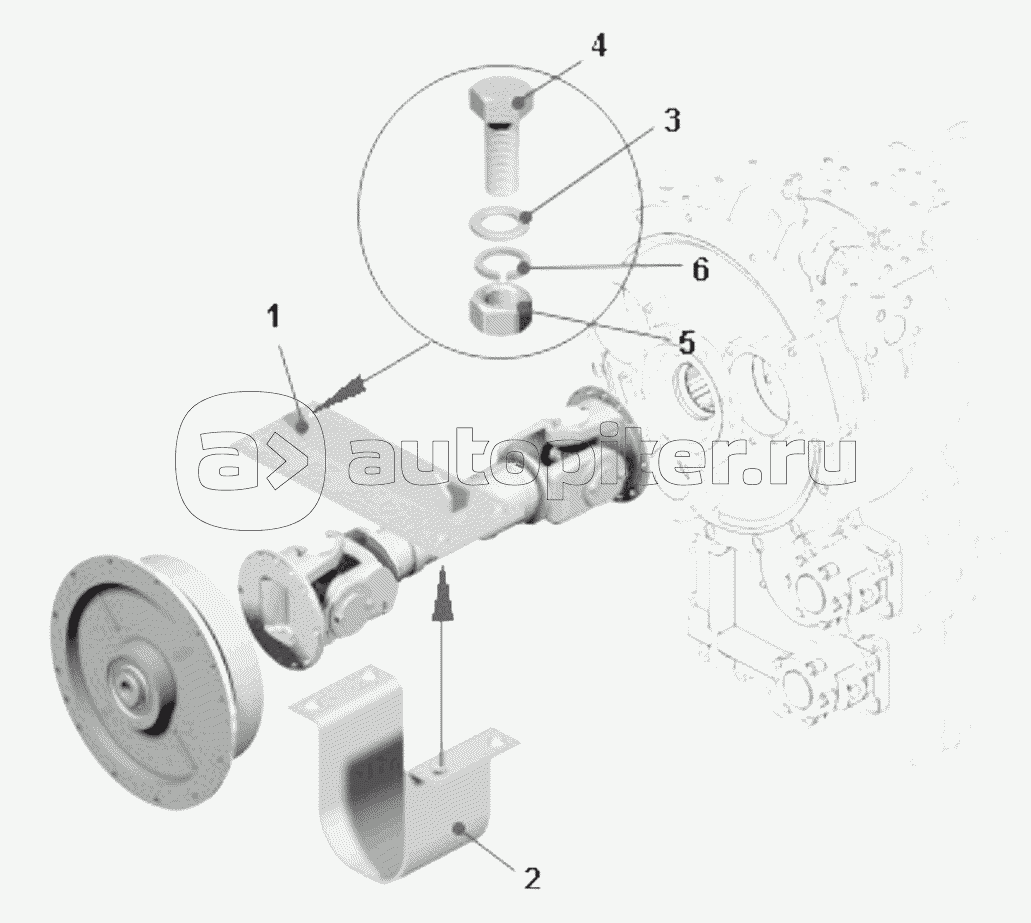 Установка ограждения карданного вала;Mounting of cardan shaft protection