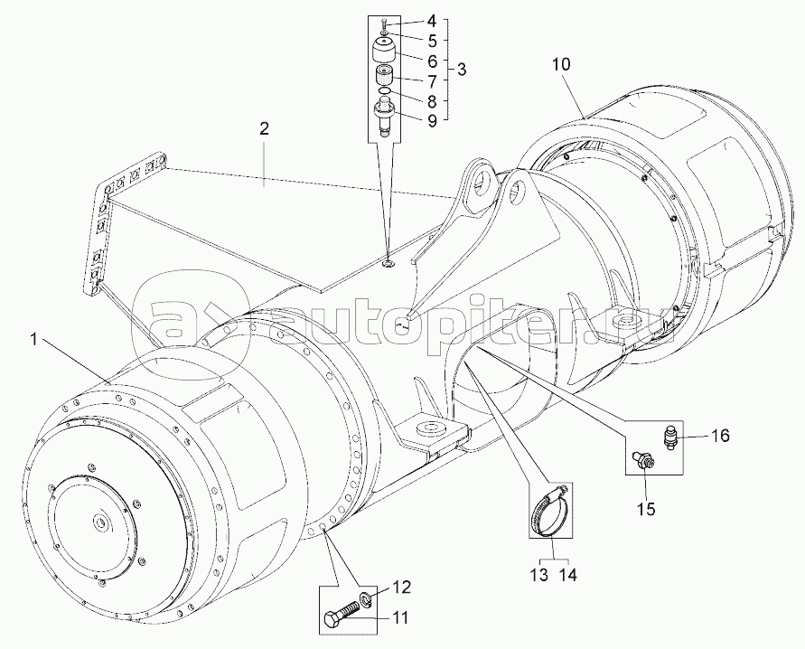 Мост ведущий задний (75581-2400010);Driving axle