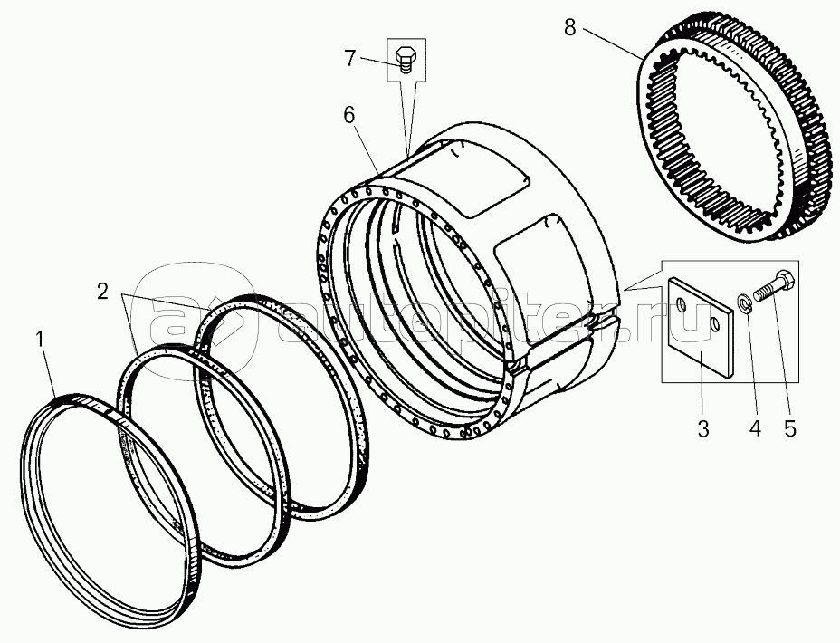 Ступица электромотор-колеса (75580-3104006);Electromotor-wheel hub