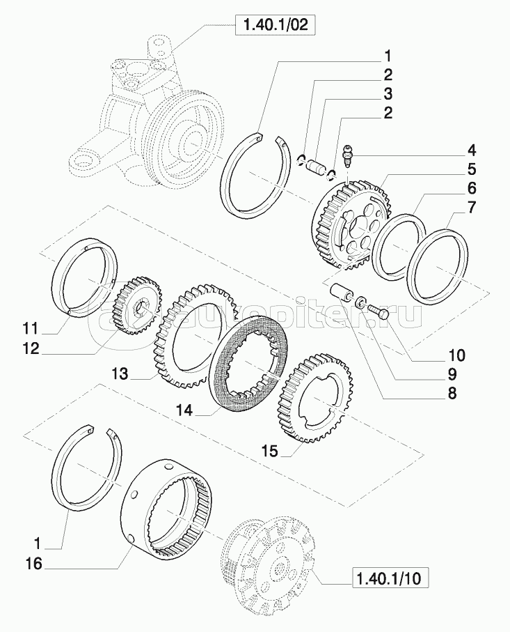 4WD FRONT AXLE WITH SUSPENSIONS, BRAKE, TERRALOCK - BRAKES