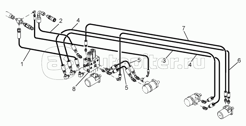 DRAPER DRIVE HYDRAULICS - HYDRAULIC DECK SHIFT HEADERS (HYDRAULIC HOSES)
