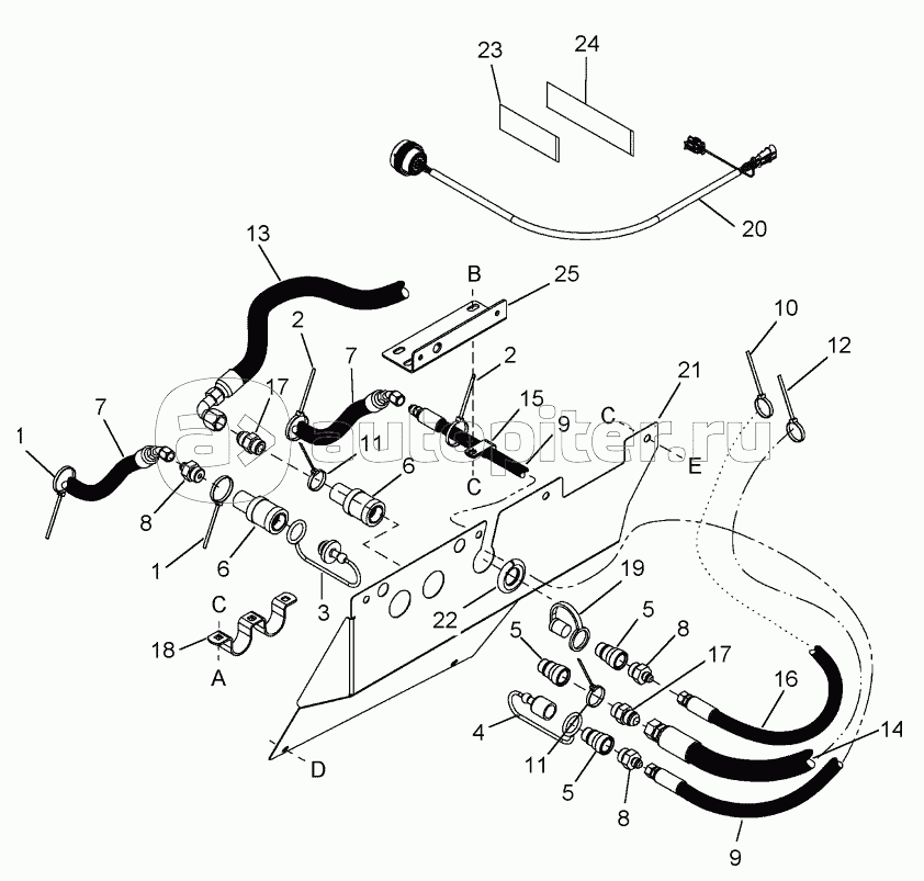 CASE 20 SERIES - ADAPTER HYDRAULIC/ELECTRICAL COMPLETION