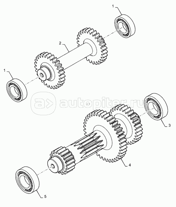 21.154.AO(01) - REVERSE AND PRIMARY SHAFT, 2WD AND 4WD