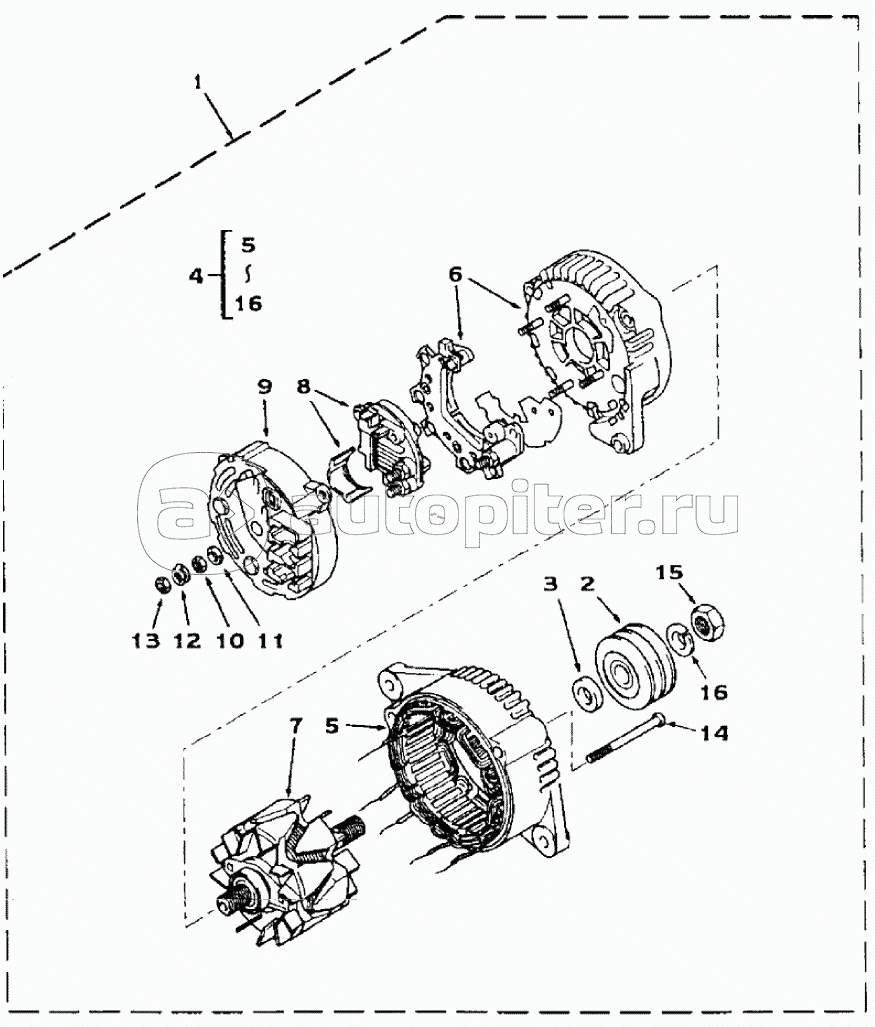 ALTERNATOR, 595SLE DBK0009001- 595LSP DBK0010001-, WITH AIR CONDITIONING
