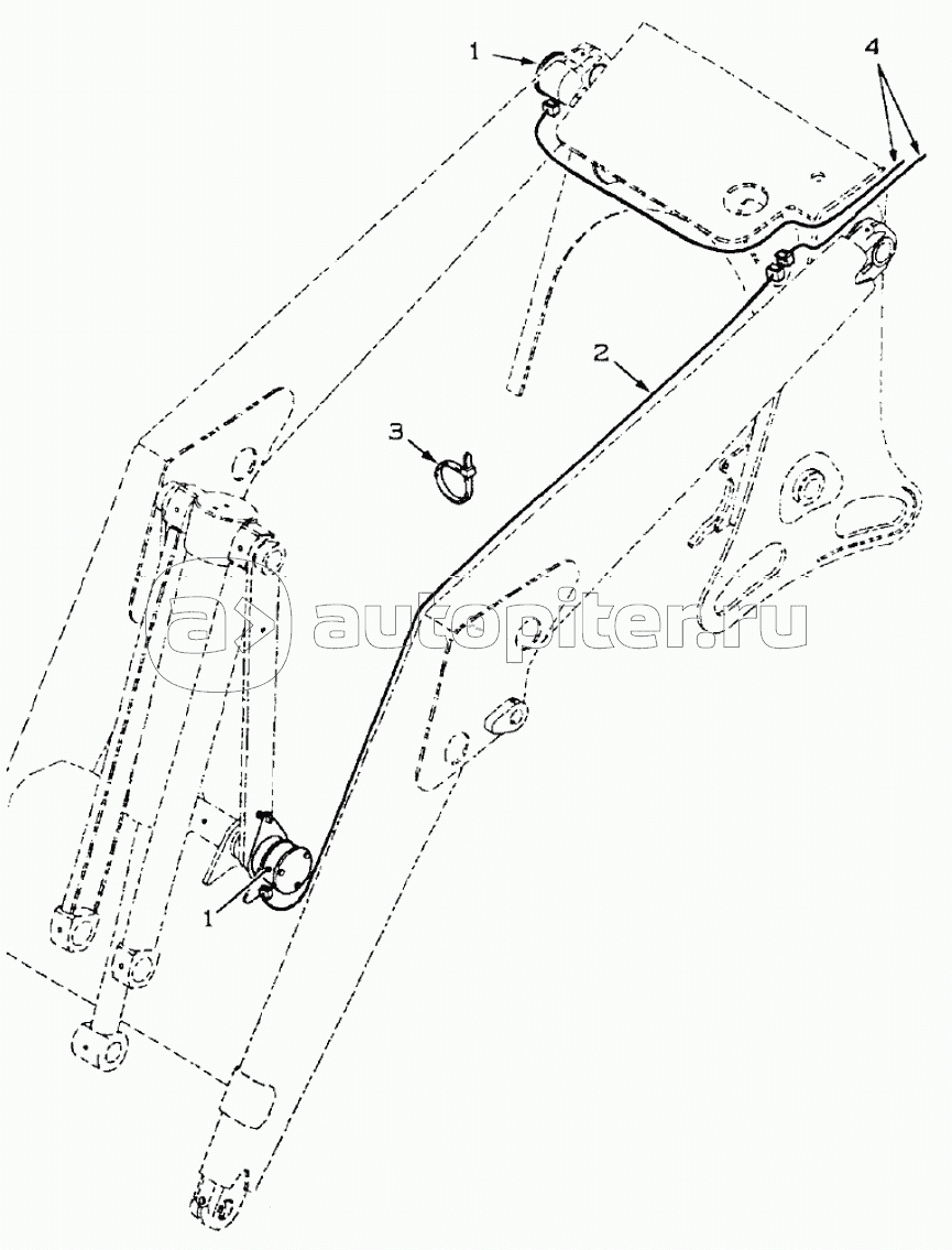 LOADER ATTACHMENT AUTOMATIC RETURN TO DIG, ELECTRICAL CIRCUIT 595SLE