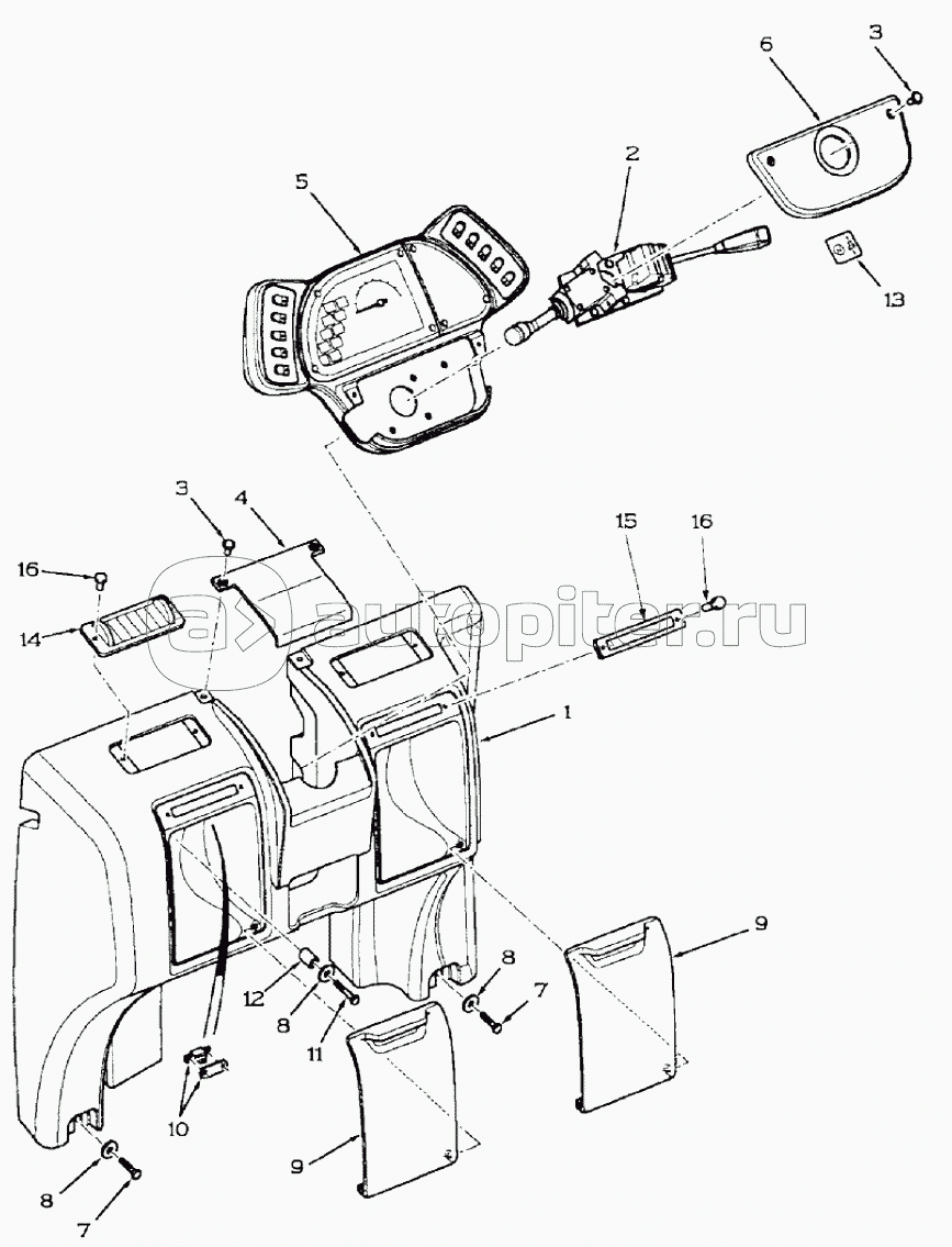 FRONT INSTRUMENT PANEL CONSOLE, 595SLE DBK0009001- 595LSP DBK0010001