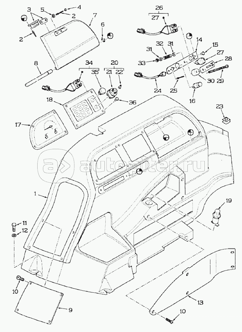 SIDE INSTRUMENT PANEL CONSOLE, 595LSP DBK0010001-
