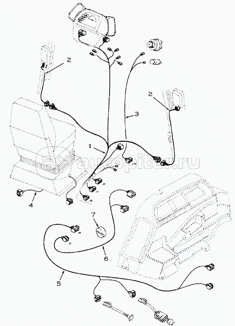 OPERATORS COMPARTMENT ELECTRIC CIRCUIT, 595SLE DBK0009001- 595LSP