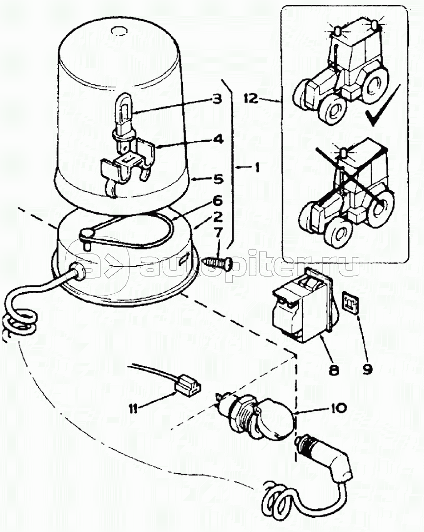 ROTATING BEACON, 595SLE DBK0009001- 595LSP DBK0010001-