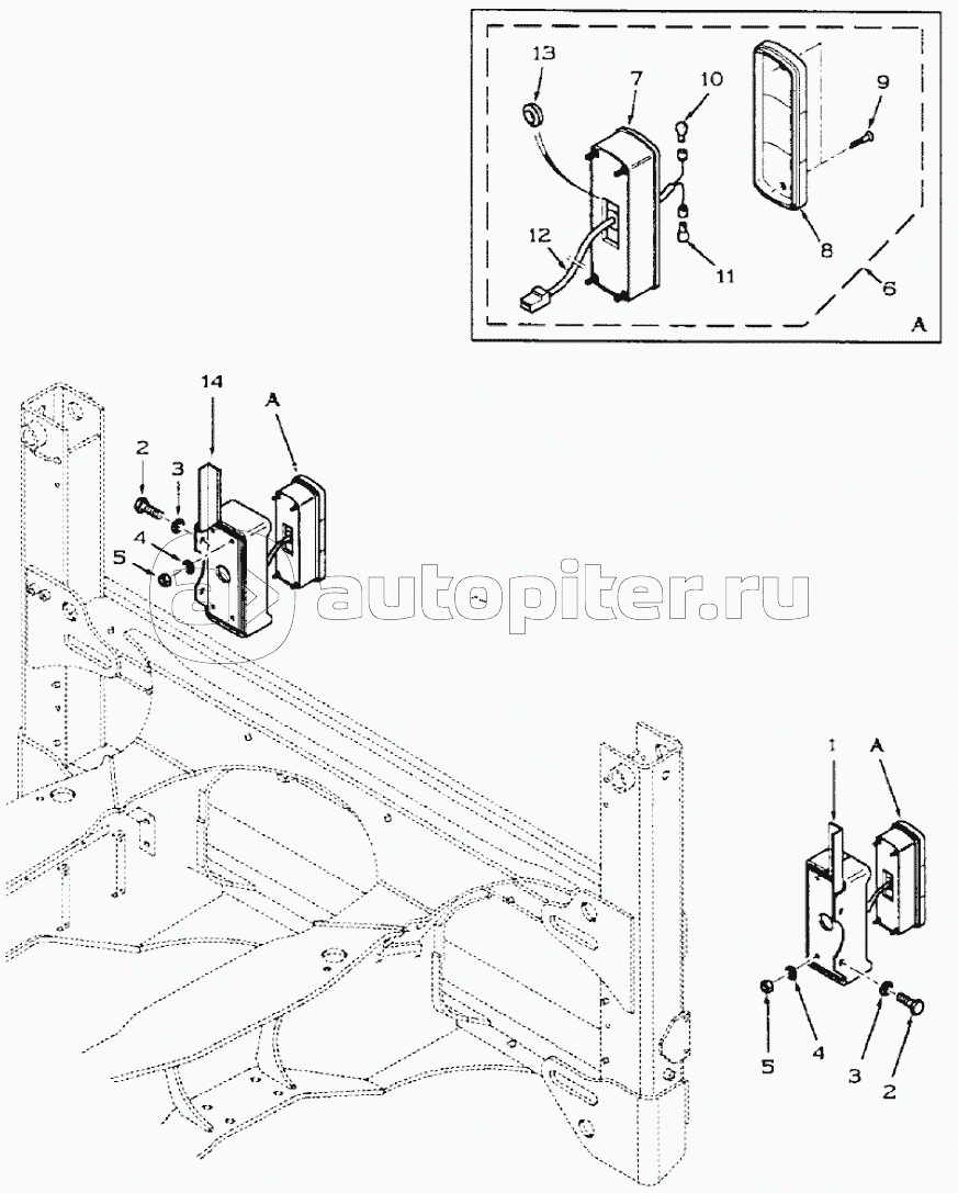 REAR LIGHTS, 595SLE DBK0009001- 595LSP DBK0010001-, SIDESHIFT VERSION
