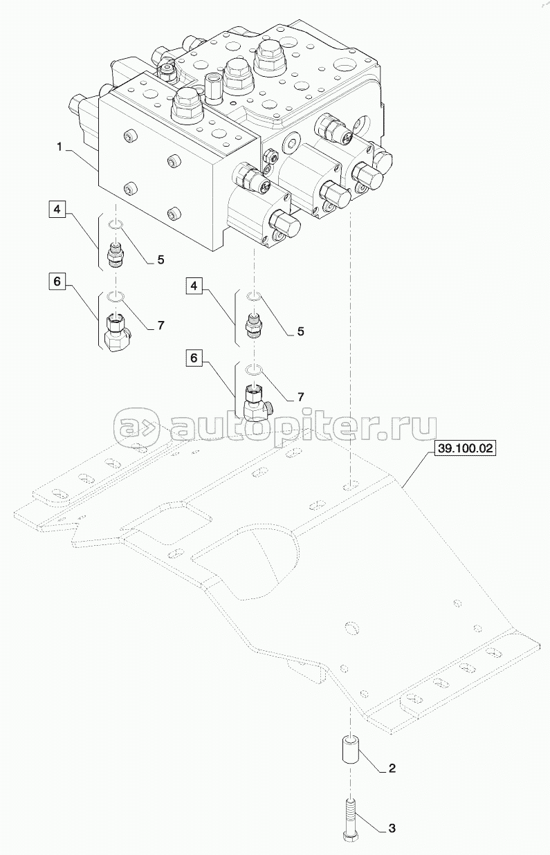 CONTROL VALVE MOUNTING, TWO & THREE SPOOL (Z-BAR LOADER)