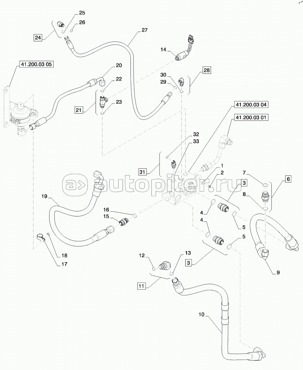 STEERING AUXILIARY, MANIFOLD HOSES AND CONNECTORS