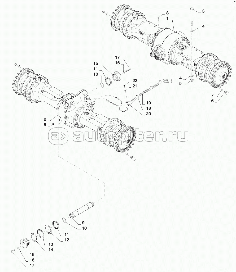 AXLE FRONT AND REAR MOUNTING DIFFERENTIAL LOCK 921 ONLY
