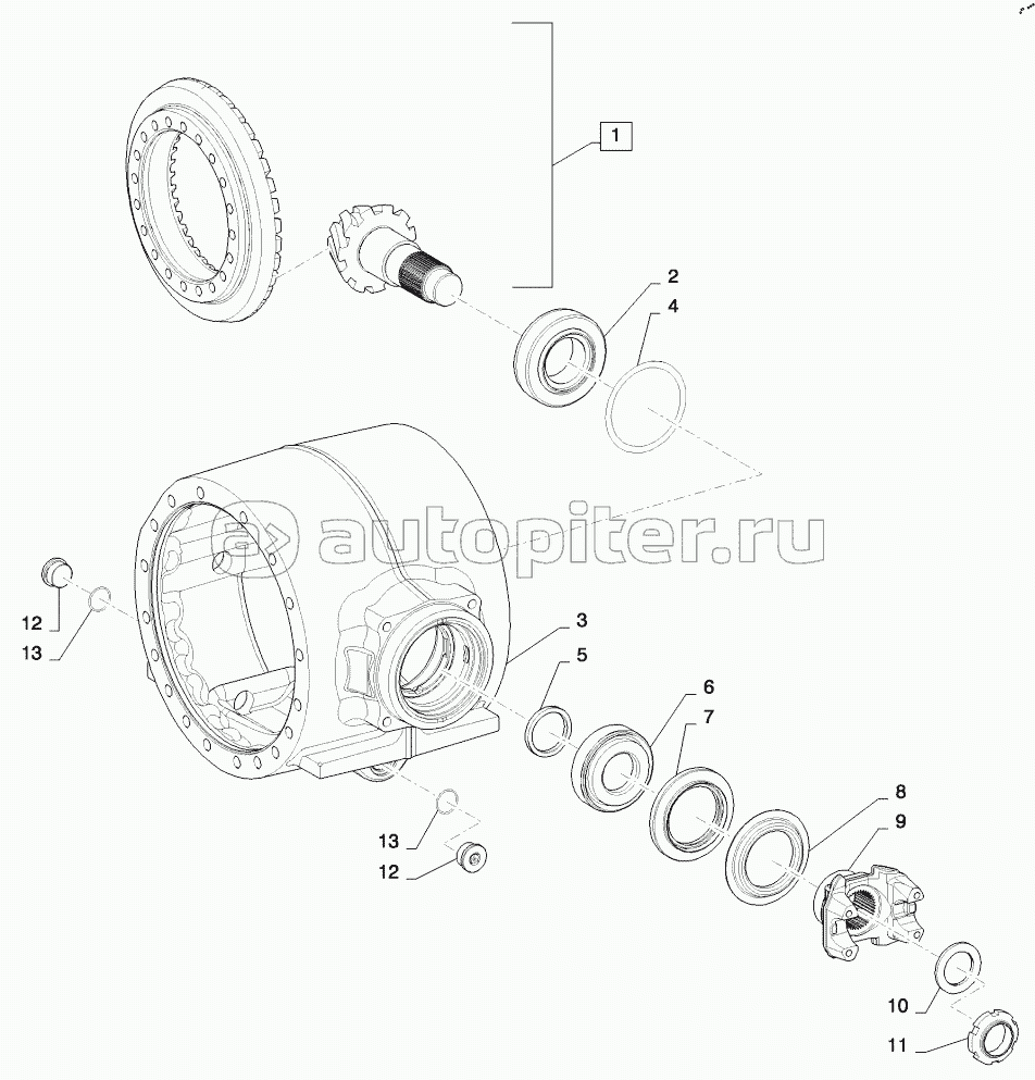 FRONT AXLE DIFFERENTIAL CARRIER 921 ONLY