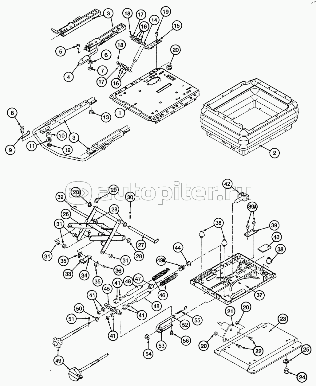 SEAT ASSY, MECHANICAL SUSPENSION - VINYL