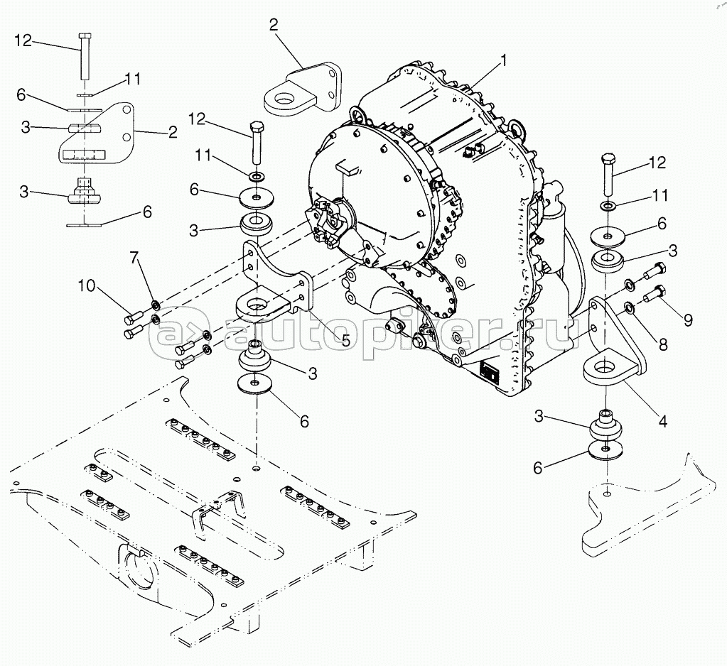 MOUNTING - TRANSMISSION 4 SPEED AND 5 SPEED