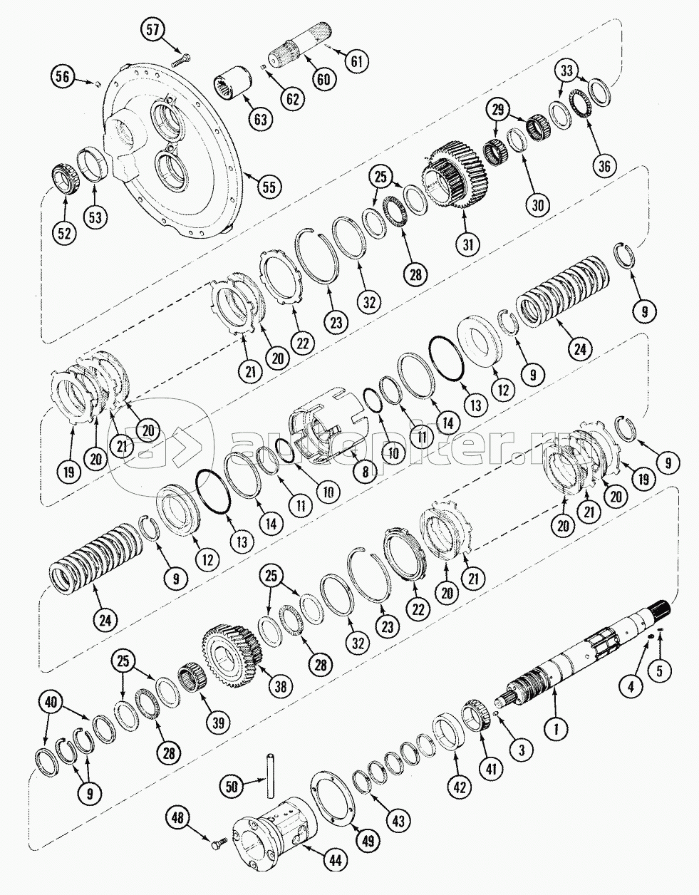 SPEED TRANSMISSION - INPUT SHAFT WITHOUT CREEP SPEED, TRANSMISSION BSN AJB0361241