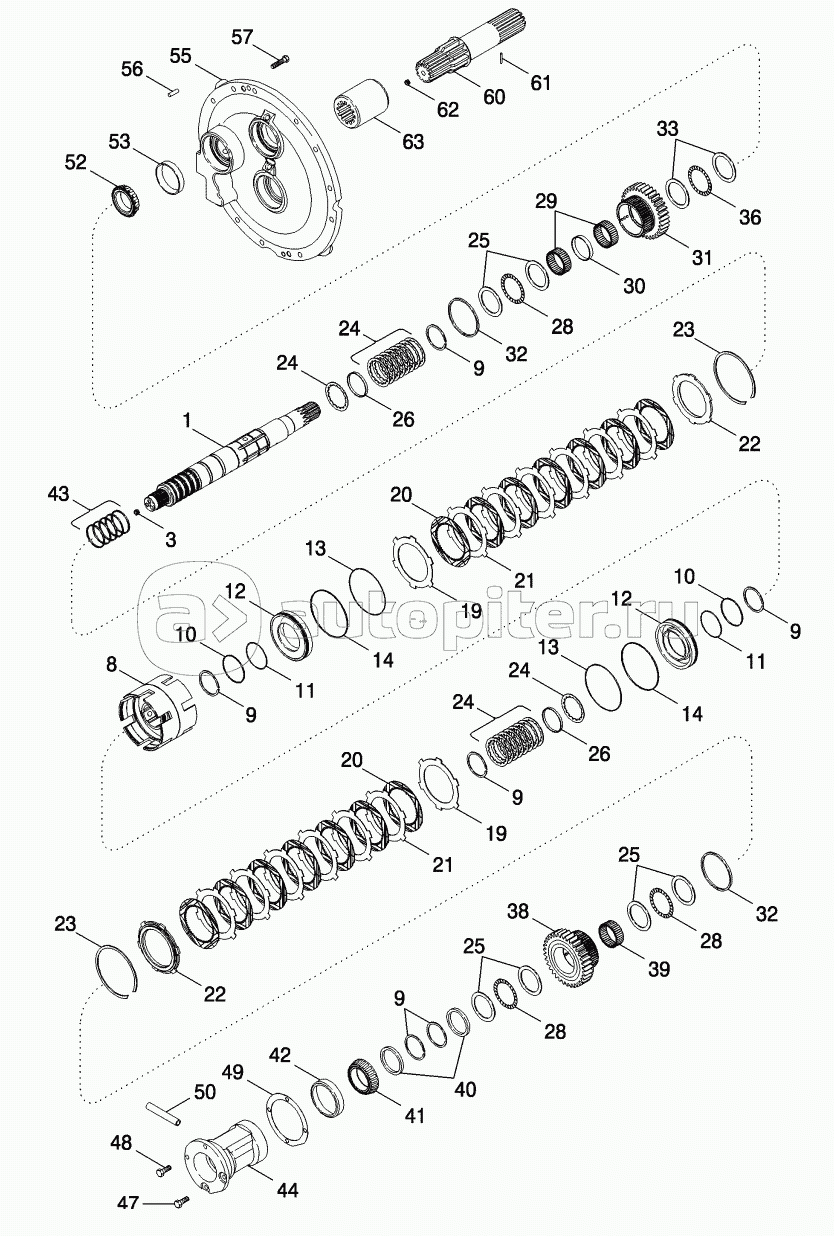 SPEED TRANSMISSION - INPUT SHAFT WITHOUT CREEP SPEED, TRANSMISSION ASN AJB0361241