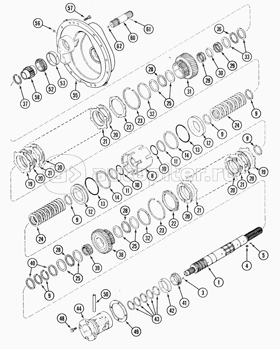 SPEED TRANSMISSION - INPUT SHAFT WITH CREEP SPEED, TRANSMISSION BSN AJB0361241