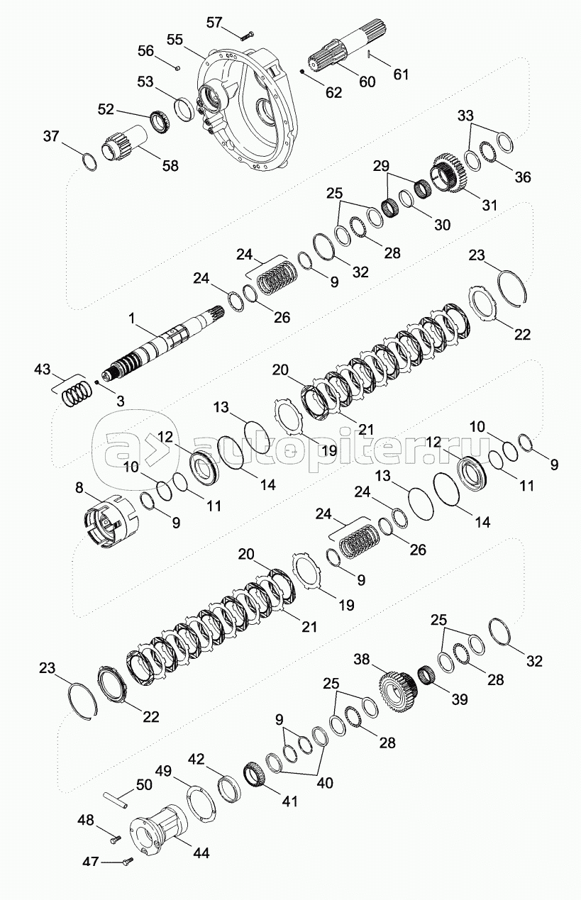 SPEED TRANSMISSION - INPUT SHAFT WITH CREEP SPEED, TRANSMISSION ASN AJB0361241