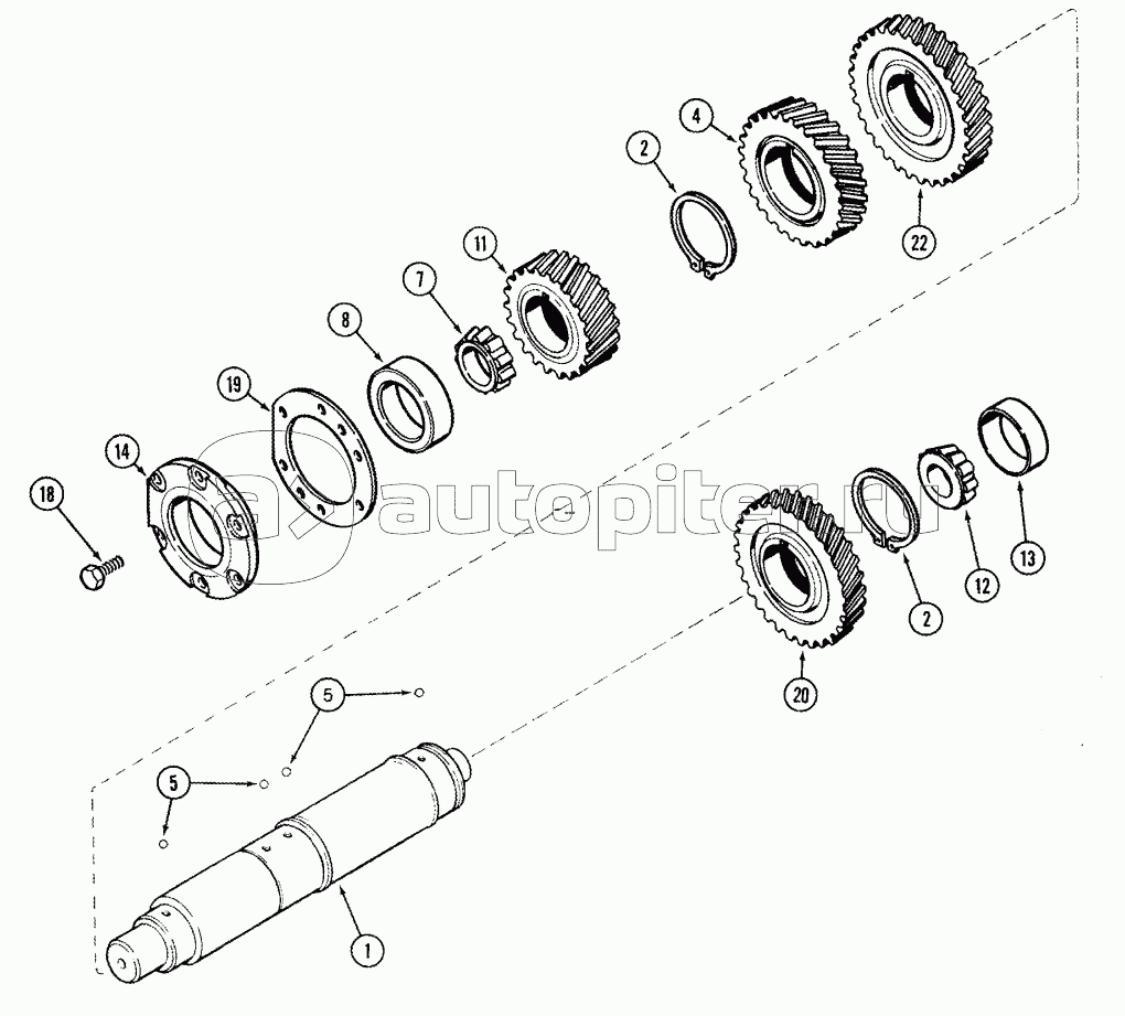SPEED TRANSMISSION - COUNTERSHAFT WITHOUT CREEP SPEED