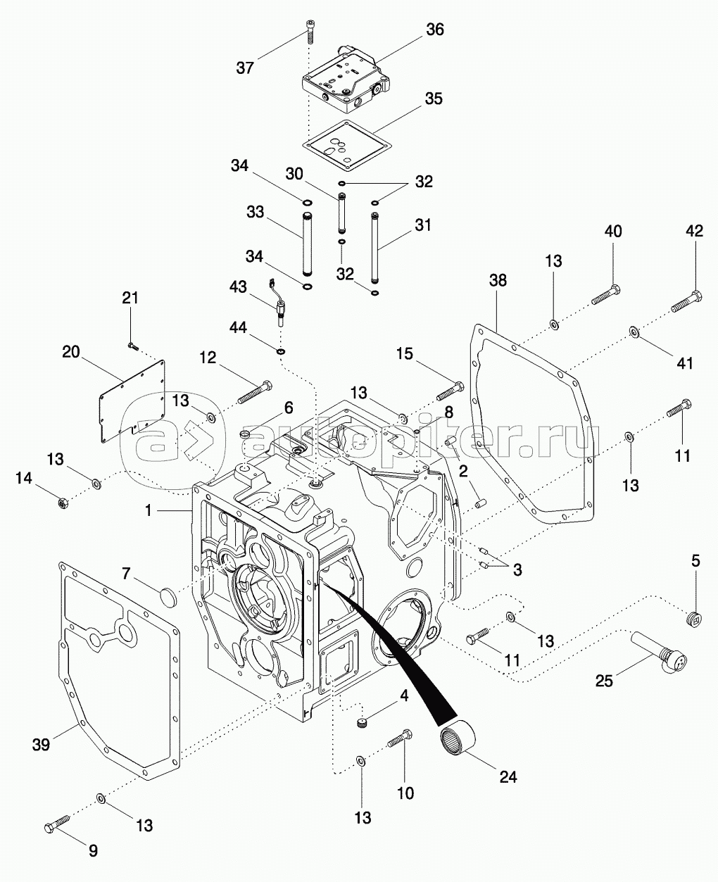 RANGE TRANSMISSION - HOUSING, TRANSMISSION SN BTW AJB0355338 & AJB0355923