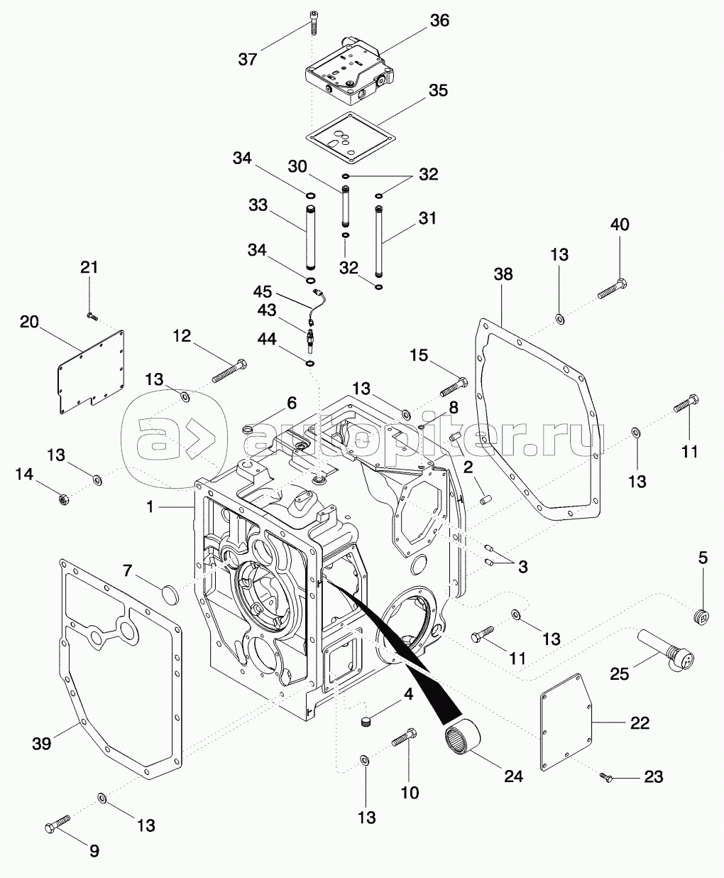 RANGE TRANSMISSION - HOUSING, TRANSMISSION ASN AJB0355923