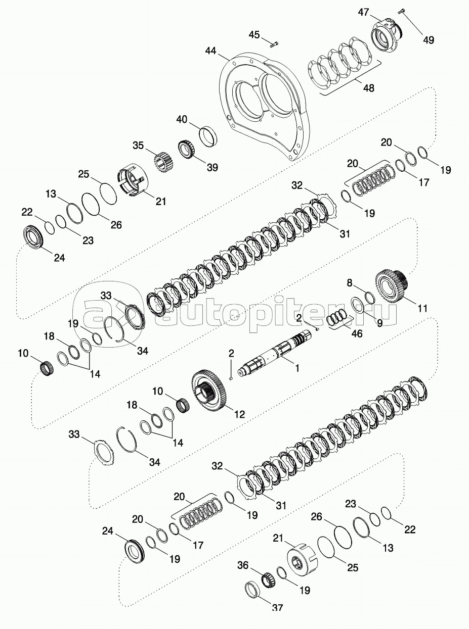 RANGE TRANSMISSION - INPUT SHAFT, TRANSMISSION ASN AJB0361241